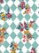 1 Yard Sage Light Argyle Floral DTY Knit Fabric Soft Stretch 58/60"Wide Ideal For Clothing